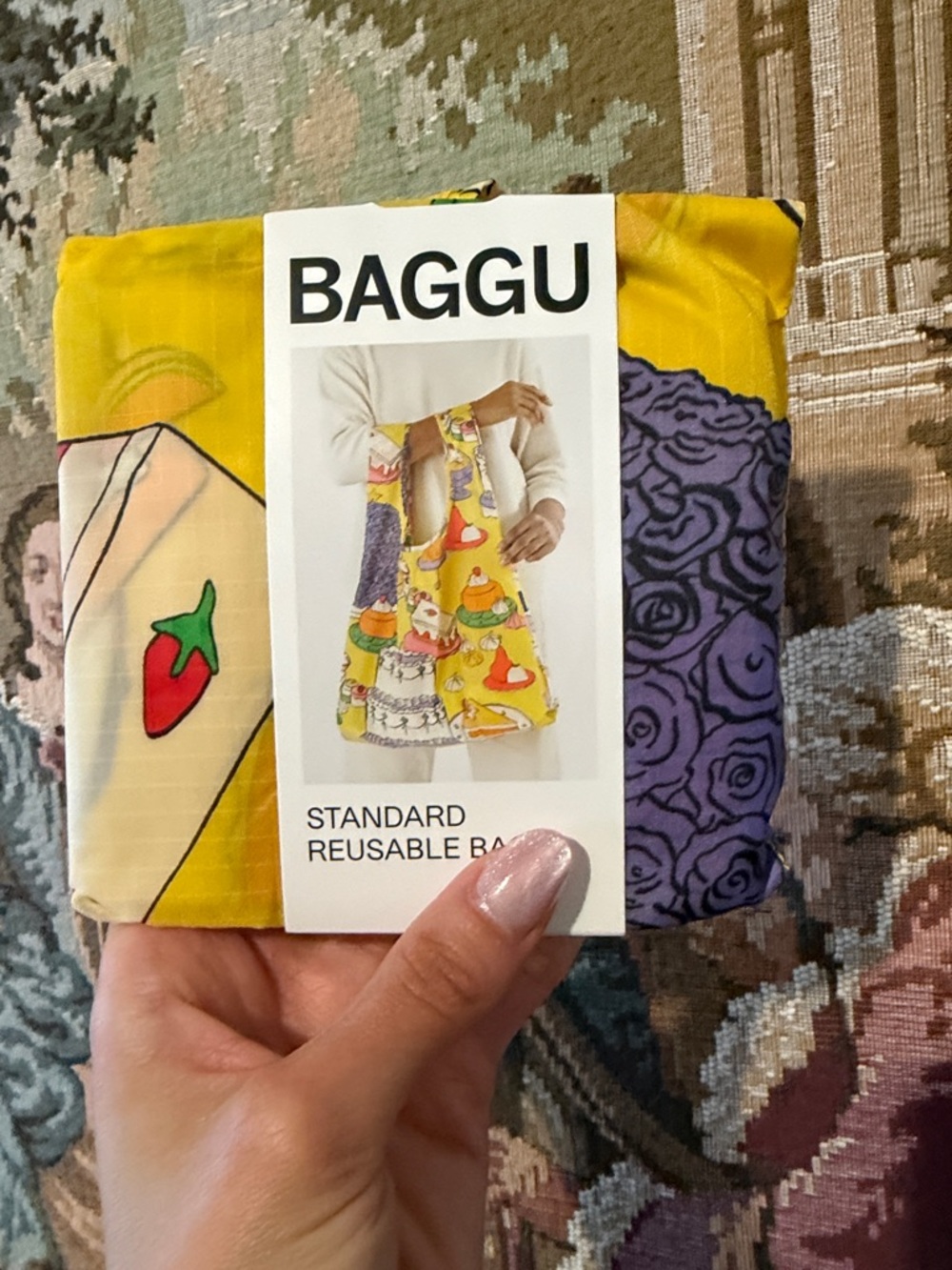 Urban Outfitters Baggu Reusable Bag with cake  Design